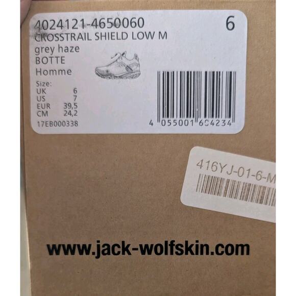 Jack Wolfskin Mens Crosstrail Knit Low Hiking Shoes‎ Sz 7 Grey Haze Gorp core main image 6